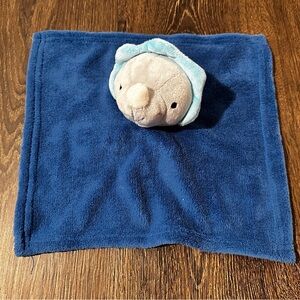 Blue triceratops security blanket lovey stuffed plush